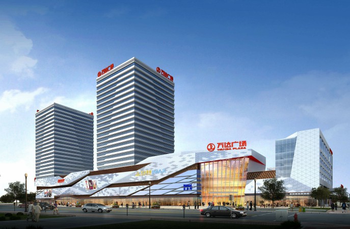 鄂爾多斯萬達廣場售樓處水泥地面翻新