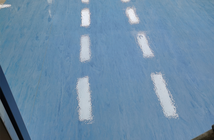 塑立得對塑膠地板保養(yǎng)施工后