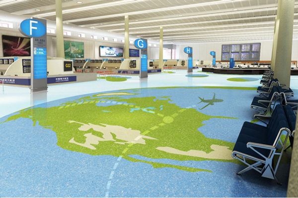 機場藝術(shù)地坪